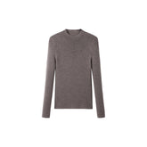 Women's Coffee Sheep Wool Pullover Sweater